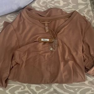 skims sleep henley dress in sienna